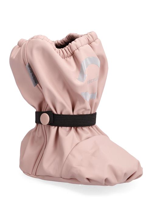 Pu Rain Footies W. Fleece Mikk-line Pink