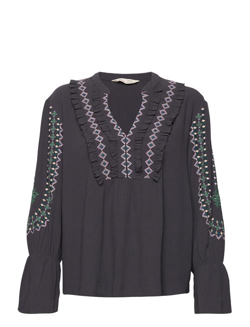 Se ODD MOLLY Dalia Blouse ODD MOLLY Navy ved Booztlet