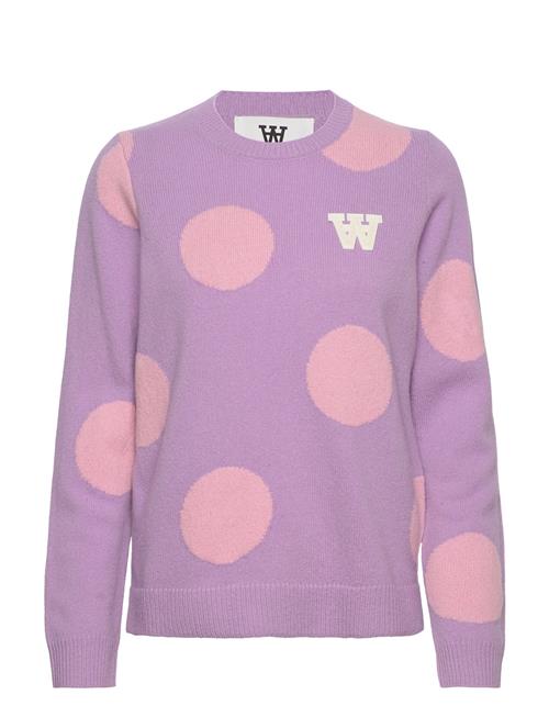 Double A by Wood Wood Asta Pois Lambswool Jumper Double A By Wood Wood Purple