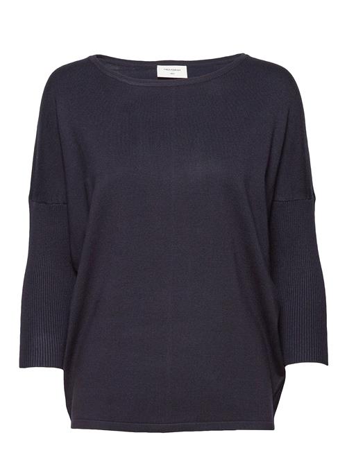 Pullover From Freequent In A Soft, Fine-Knit Material. The Pullover Has A Simple FREE/QUENT Navy