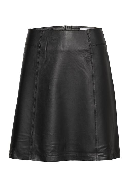 Selected Femme Slfnew Ibi Mw Leather Skirt B Noos Selected Femme Black