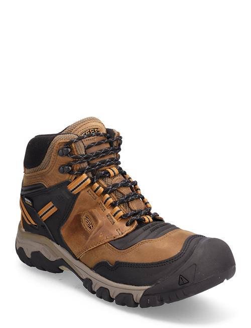 KEEN Ke Ridge Flex Mid Wp Bison/Golden Brown KEEN Patterned