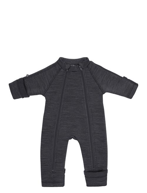 Jumpsuit Wool W. 2 Zip, Dark Grey Smallstuff Grey