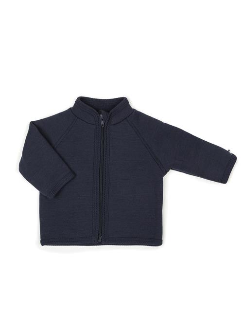 Cardigan, Merino Wool W. Zipper, Navy Smallstuff Navy