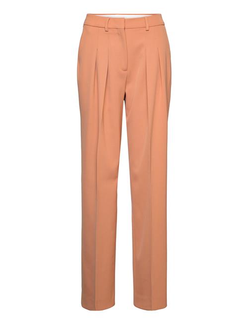 Calvin Klein Wool Twill Pleated Straight Pant Calvin Klein Pink