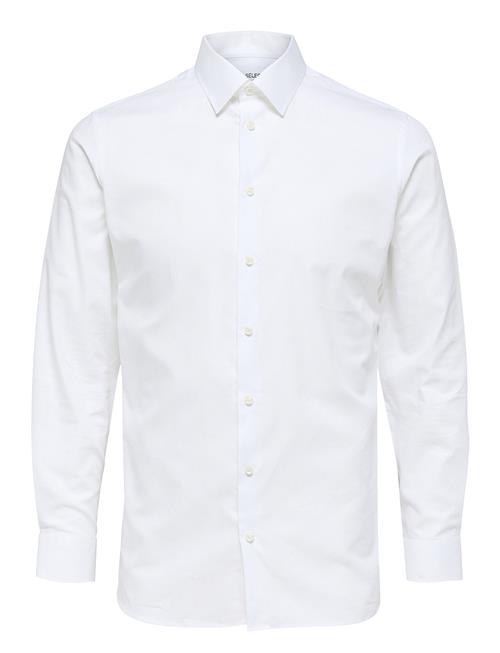 Slhslimethan Shirt Ls Classic Selected Homme White
