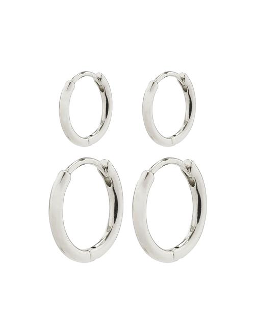 Ariella Recycled Hoop Earrings 2-In-1 Set Pilgrim Silver