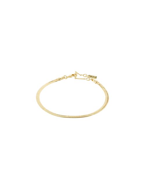 Se Pilgrim Joanna Recycled Flat Snake Chain Bracelet Pilgrim Gold ved Booztlet