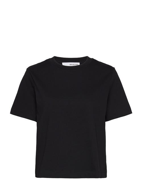 Se Selected Femme Slfessential Ss Boxy Tee Noos Selected Femme Black ved Booztlet