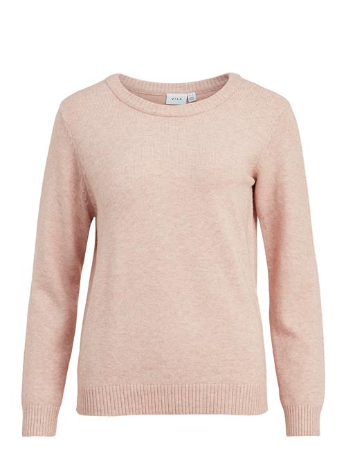 Se Vila Viril O-Neck L/S Knit Top - Noos Vila Pink ved Booztlet