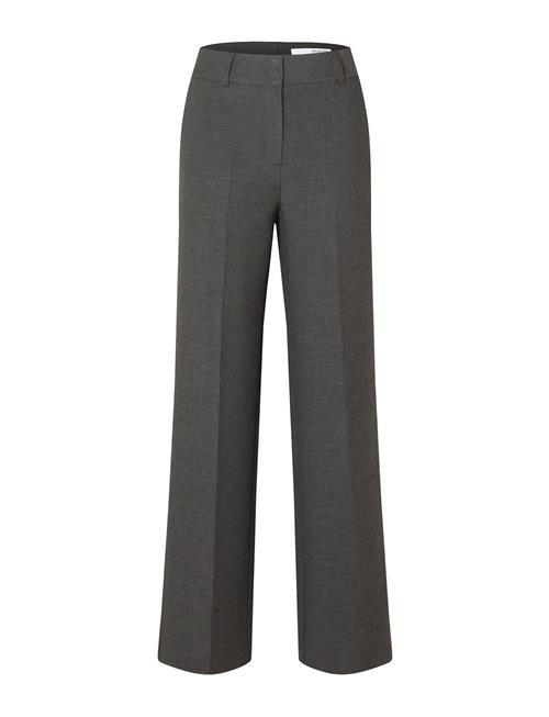 Se Selected Femme Slfrita Mw Wide Pant Dgm N Noos Selected Femme Grey ved Booztlet