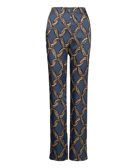 Se Mango Satin Printed Trousers Mango Blue ved Booztlet