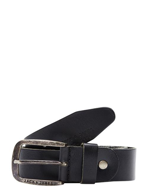 Se Jack & Jones Jacpaul Leather Belt Noos Jack & J S Black ved Booztlet