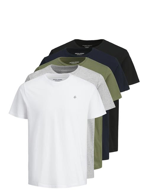 Se Jack & Jones Jorjxj Tee Ss Crew Neck 5Pk Mp Noos Jack & J S Green ved Booztlet