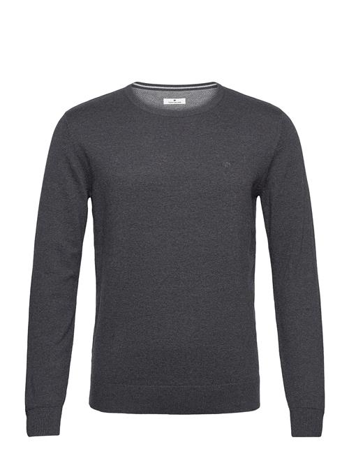 Se Tom Tailor Basic Crew Neck Sweater Tom Tailor Grey ved Booztlet