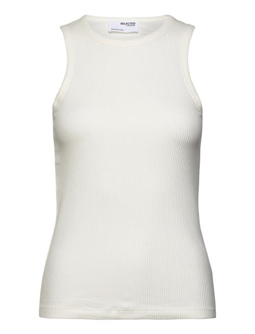 Slfanna O-Neck Tank Top Noos Selected White
