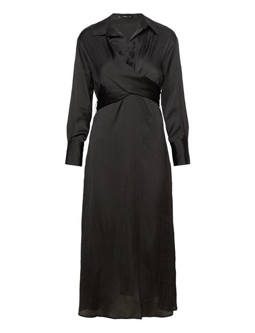 Mango Wrap Shirt Dress Mango Black