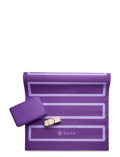 Se Gaiam Gaiam Yoga Beginners Kit Purple Gaiam Purple ved Booztlet