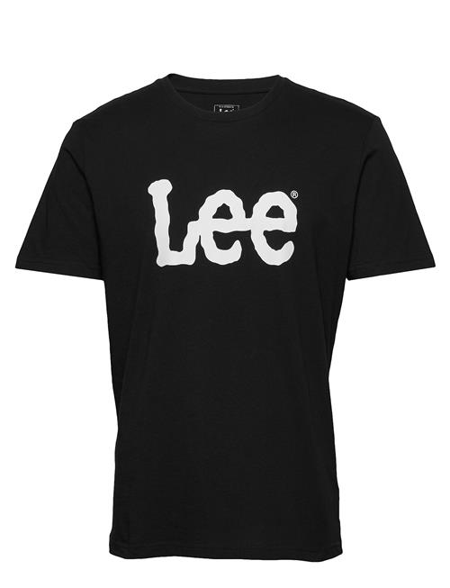 Se Lee Jeans Wobbly Logo Tee Lee Jeans Black ved Booztlet