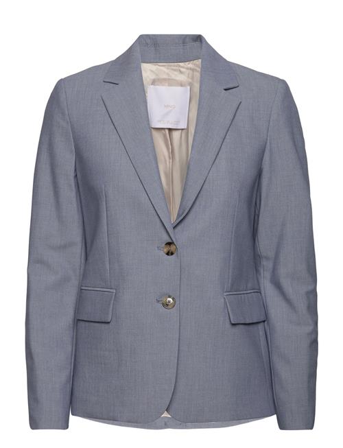 Se Mango Peak Lapel Suit Blazer Mango Blue ved Booztlet