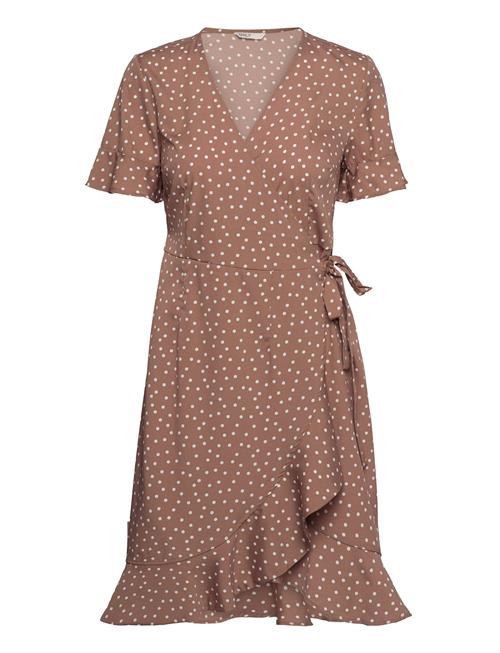 ONLY Onlolivia S/S Wrap Dress Wvn Noos ONLY Brown