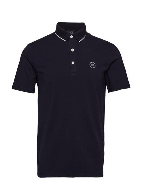 Armani Exchange Man Jersey Polo Shirt Armani Exchange Black