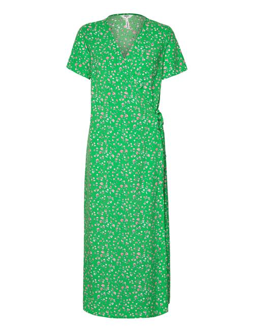 Object Objema Elise S/S Long Wrap Dress Rep . C Object Green