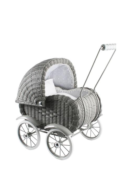 Doll Wicker Pram, Grey Magni Toys Grey