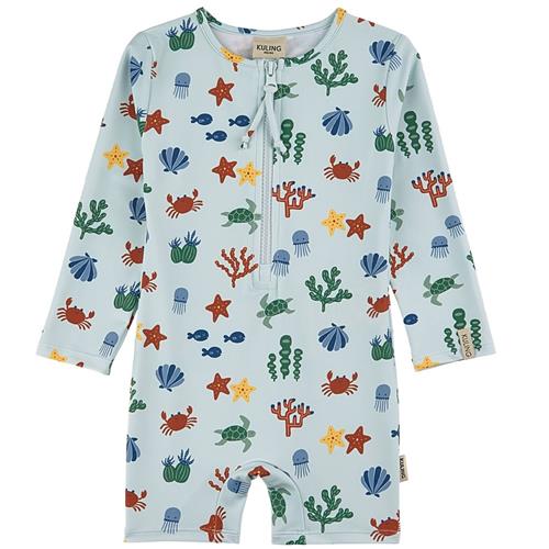 Se Kuling Paros Mønstret UV-dragt Sea Life | Blå | 74/80 cm ved Babyshop