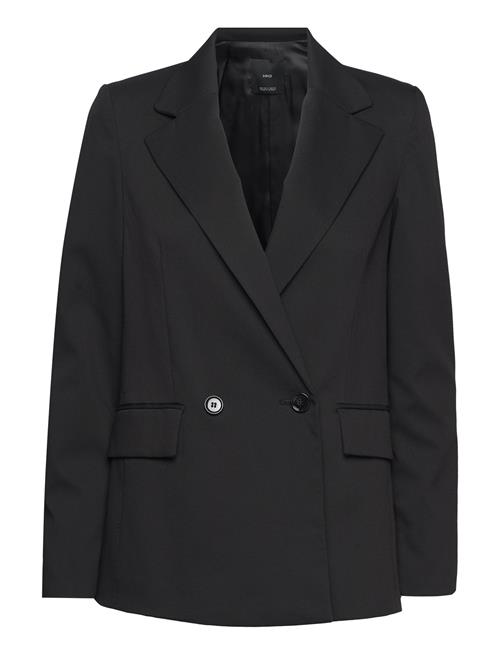 Se Mango Double-Breasted Blazer Mango Black ved Booztlet