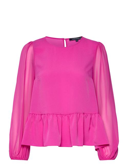 Crepe Light Georgett Peplum Tp French Connection Pink