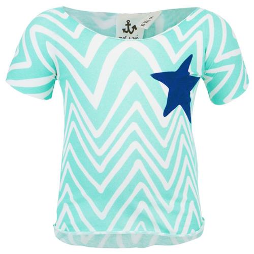 Noe & Zoe Berlin Zig Zag T-shirt Mintgrøn | Grønn | 0-3 months