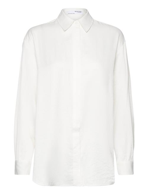 Selected Femme Slfdesiree Ls Shirt B Selected Femme White