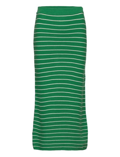 Mango Striped Knitted Skirt Mango Green