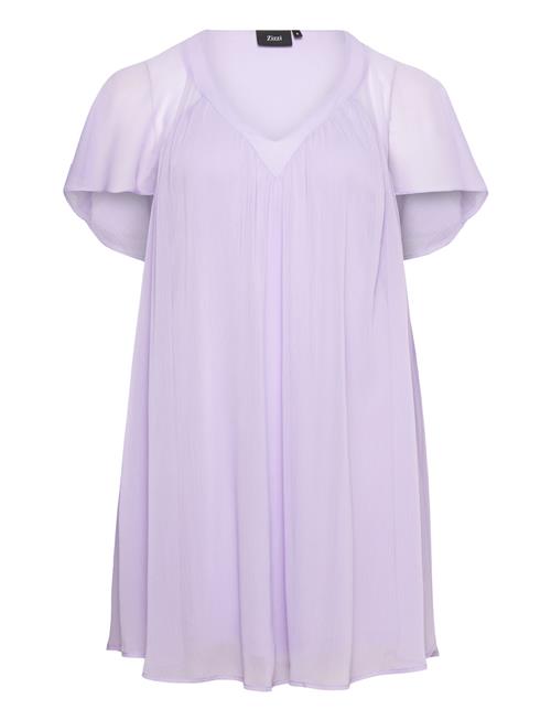 Zizzi Magnes, S/S, Abk Dress Zizzi Purple