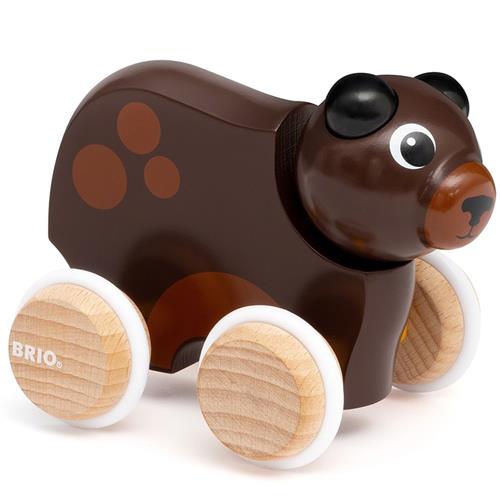 BRIO BRIO® Baby - 30338 Push Along Bjørn Brun | Rød | 0-3