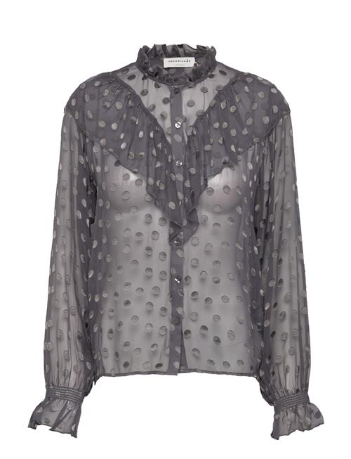 Se Rosemunde Viscose Silk Shirt Rosemunde Grey ved Booztlet