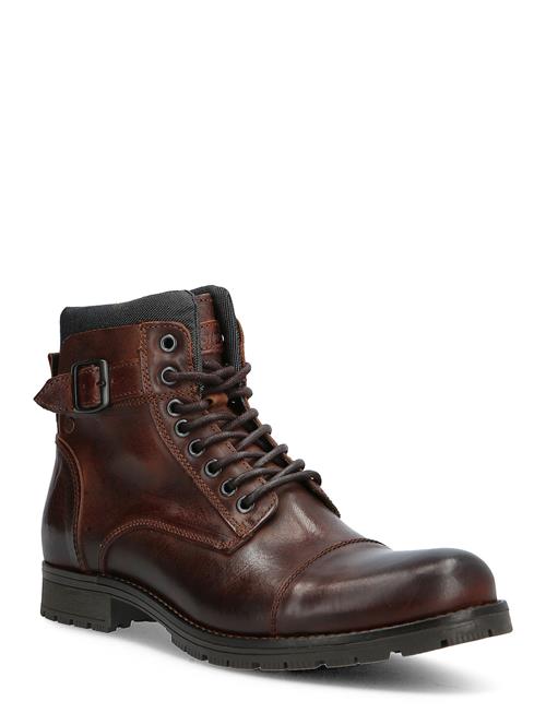 Se Jack & Jones Jfwalbany Leather Brown St Sn Jack & J S Brown ved Booztlet