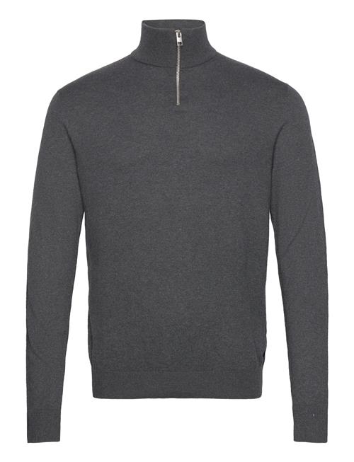 Se Jack & Jones Jjeemil Knit Half Zip Noos Jack & J S Grey ved Booztlet