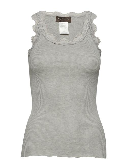 Rwbabette Silk Sl U-Neck Long Lace Rosemunde Grey