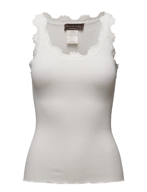 Rwbabette Silk Sl U-Neck Lace Top Rosemunde Cream