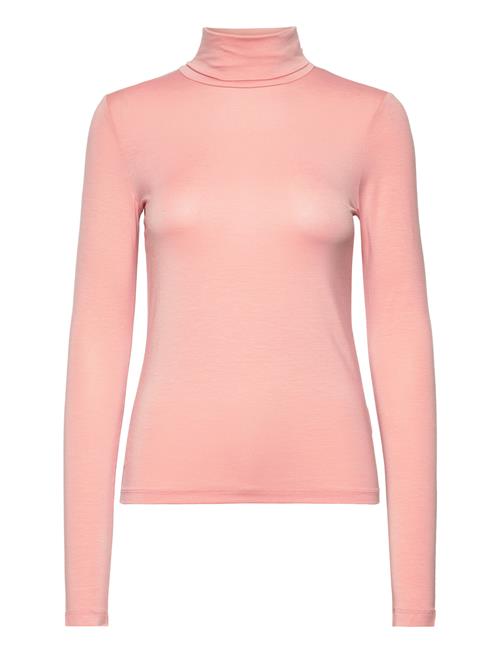 Se Basic Apparel Joline T-Neck Basic Apparel Pink ved Booztlet