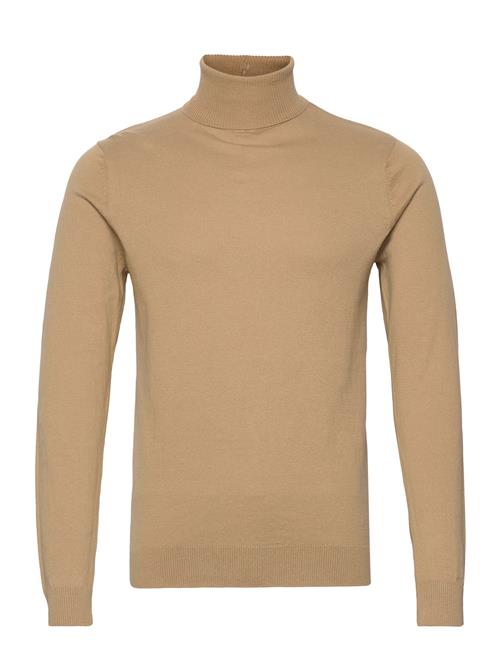 Se Selected Homme Slhreg-J S Knit Plain Roll Neck O Selected Homme Beige ved Booztlet