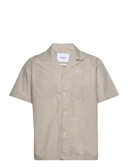 Les Deux Les Deux Ss Jacquard Shirt Les Deux Beige