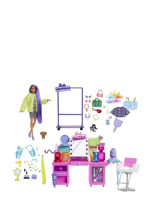 Se Barbie Extra Doll & Vanity Playset Barbie Patterned ved Booztlet