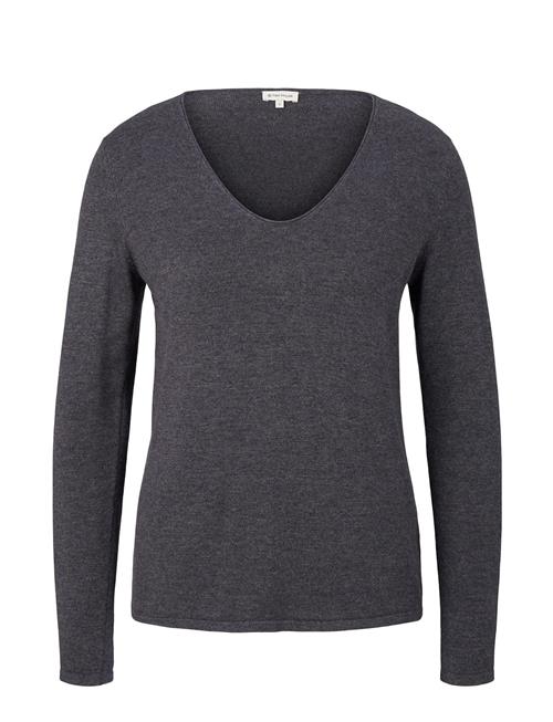 Se Tom Tailor Sweater Basic V-Neck Tom Tailor Navy ved Booztlet