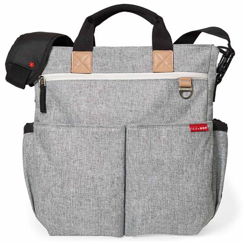 Se Skip Hop Pusletaske Duo Signature Grey Melange | Grå | 0-3 ved Babyshop