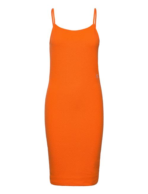 Calvin Klein Jeans Slub Rib Strappy Dress Calvin Klein Jeans Orange