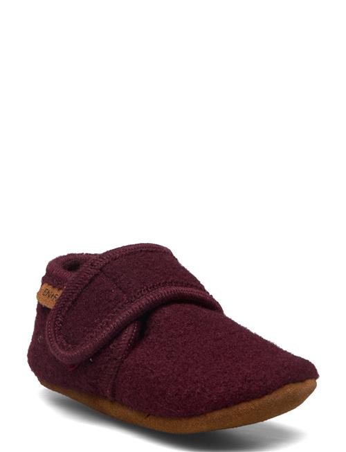 Baby Wool Slippers En Fant Burgundy