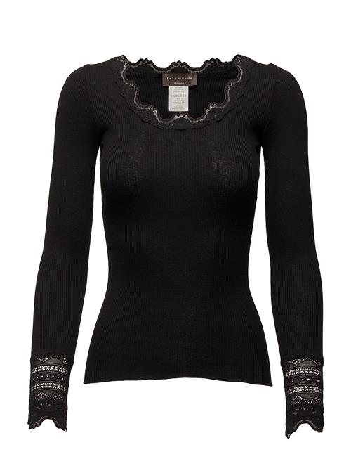 Rosemunde Rwbenita Ls O-Neck Lace T-Shirt Rosemunde Black